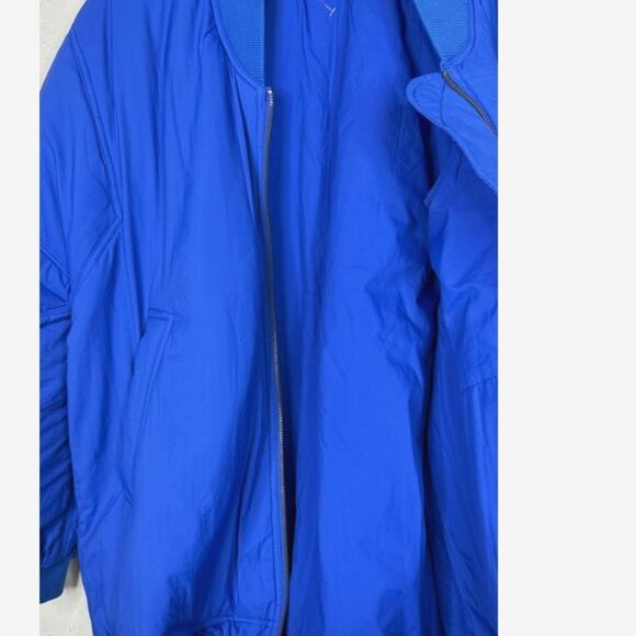 New Free People FP MOVEMENT Midnight Moon Solid Bomber Jacket $168 LARGE Colbalt - Picture 7 of 8